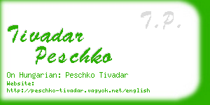 tivadar peschko business card